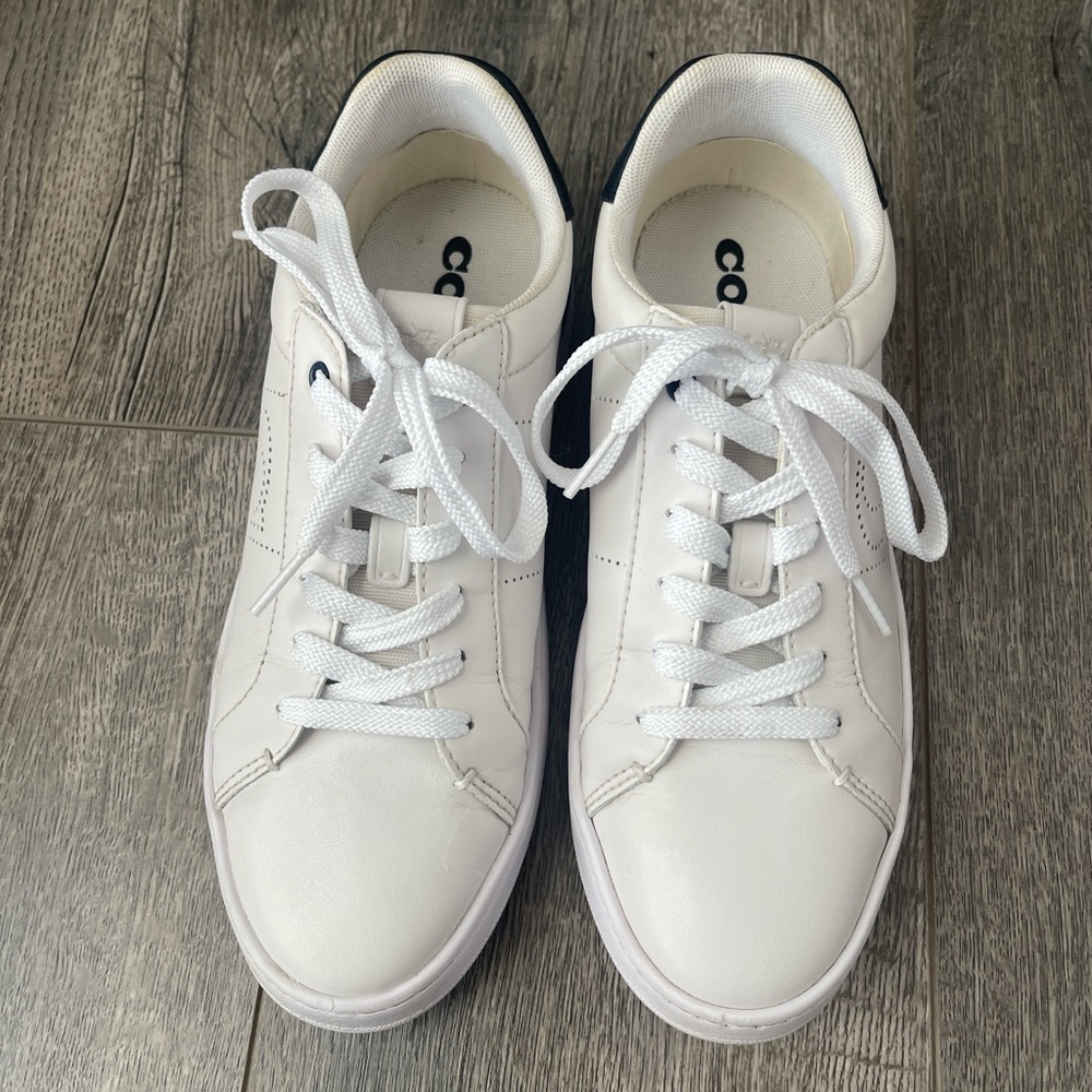 Coach Women's Black and White Sneakers - Picture 2 of 8